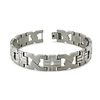 Contemporary Link CZ Stainless Steel Bracelet