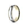 6mm 14K Two-Tone High Polished Comfort Fit Benchmark Wedding Ring