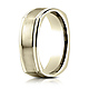 7mm 14K Yellow Gold Four Sided Benchmark Wedding Band thumb 0