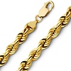Men's 9mm 14K Yellow Gold Diamond-Cut Rope Chain Necklace 24-30in