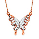 Floating Faceted Butterfly Necklace in Two-Tone 14K Rose Gold thumb 0