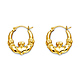 Crescent Petite Claddagh Hoop Earrings - 14K Yellow Gold thumb 0
