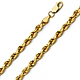 5mm 14K Yellow Gold Men's Diamond-Cut Rope Chain Bracelet 8.5in thumb 0