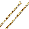 4.7mm 14K Yellow Gold Men's Fancy Byzantine Chain Bracelet 8.5in