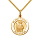 St Jude Thaddeus Petite Medal Necklace with Spiga Chain - 14K Yellow Gold 16-22in thumb 0