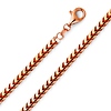 4.3mm 14K Rose Gold Men's Franco Chain Necklace 20-30in