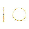 14K Yellow Gold Round Pave CZ Mini Hoop Earrings 2mm x 0.8 inch