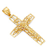 Filigree 14K Yellow Gold Crucifix Pendant