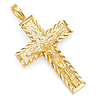 Graceful 14K Yellow Gold Crucifix Pendant