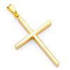 Medium Squared Cross Pendant in 14K Yellow Gold - Classic