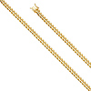 6.5mm 14K Yellow Gold Hollow Miami Cuban Chain Necklace 22-26in