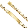 9.5mm MONACO CHAIN 14K Yellow Gold Men's  Cuban Curb Bracelet with Frame ID 8.5in