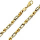5mm 14K Yellow Gold Men's Diamond-Cut Milano Rope Chain Necklace 22-26in thumb 0