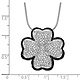 Sterling Silver Micropave Black & White CZ 4-Leaf Clover Necklace - Elliot Skye thumb 1