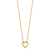 Classic Open Heart Floating Charm Necklace in 14K Yellow Gold thumb 1