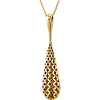14K Yellow Gold Diamond Teardrop Necklace - Women 18in thumb 1