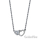 Mother Child Double Heart CZ Pendant in 14K White Gold thumb 1