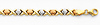 Diamond Cut Stampato XOXO 14K TriGold  Bracelet thumb 1
