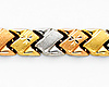 Diamond Cut Stampato 14K TriGold Bracelet thumb 1