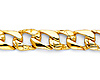 6mm Men's 14K Yellow Gold Oval Nugget Curb Cuban Link Chain Bracelet 7in thumb 1