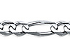 6mm Sterling Silver Men's Figaro Link Chain Bracelet 7in thumb 1