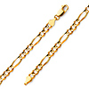 5mm 18K Yellow Gold Figaro Chain Link Bracelet 7in thumb 0
