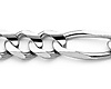 7mm 14K White Gold Men's Figaro Link Chain Necklace 20-30in thumb 1