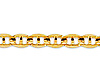 4mm 14K Yellow Gold Men's Concave Mariner Chain Necklace 18-24in thumb 1