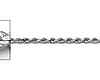 1mm 14K White Gold Diamond-Cut Rope Chain Necklace 16-30in thumb 1