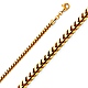 3mm 14K Yellow Gold Franco Chain Necklace 16-30in thumb 1
