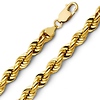 8mm 14K Yellow Gold Men's Diamond-Cut Rope Chain Necklace 22-26in thumb 0