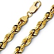 Men's 9mm 14K Yellow Gold Diamond-Cut Rope Chain Necklace 24-30in thumb 1