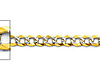 3mm 14K Two Tone Gold White Pave Curb Cuban Link Chain Necklace 16-24in thumb 1