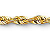 4mm 14K Yellow Gold Men's Diamond-Cut Rope Chain Necklace 20-26in thumb 1