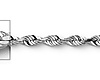 2.5mm 14K White Gold Diamond-Cut Rope Chain Necklace 16-24in thumb 1