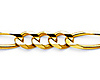 5mm 14K Yellow Gold Figaro Link Chain Necklace 18-30in thumb 1