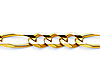 4mm 14K Yellow Gold Figaro Link Chain Bracelet 7.5in thumb 1