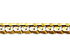 4mm 14K Yellow Gold Men's Concave Curb Cuban Link Chain Necklace 18-24in thumb 1
