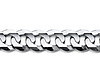 6mm 18K White Gold Men's Concave Curb Cuban Link Chain Necklace 16-30in thumb 1