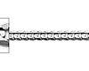 3mm 14K White Gold Concave Curb Cuban Link Chain Necklace 16-30in thumb 1