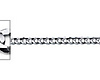 2.5mm 14K White Gold Concave Curb Cuban Link Chain Necklace 16-30in thumb 1