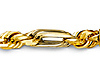 5mm 14K Yellow Gold Men's Diamond-Cut Milano Rope Chain Necklace 22-26in thumb 1