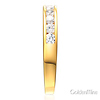 3.5mm Channel-Set CZ Wedding Band in 14K Yellow Gold thumb 2