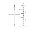 Small Rod Cross Pendant in 14K White Gold - Classic thumb 1