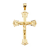 Classic 14K Yellow Gold Crucifix Pendant thumb 1