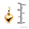 Mini Whimsical Puffed Heart Pendant in 14K Yellow Gold thumb 1