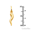 Petite Cornicello Italian Horn Pendant in 14K Yellow Gold thumb 1