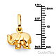Mini Junior Elephant Charm Necklace with Singapore Chain - 14K Yellow Gold 16-22in thumb 1