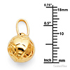 Soccer Ball Charm Pendant in 14K Yellow Gold - Mini thumb 1