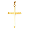 Extra Large Rod Cross Pendant in 14K Yellow Gold - Classic thumb 0